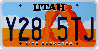 UT license plate Y285TJ