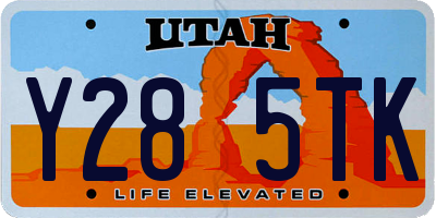 UT license plate Y285TK