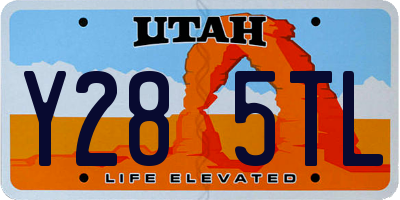 UT license plate Y285TL
