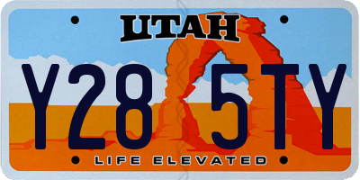 UT license plate Y285TY