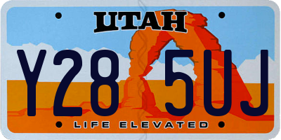UT license plate Y285UJ