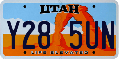 UT license plate Y285UN