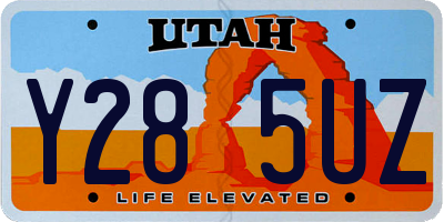 UT license plate Y285UZ
