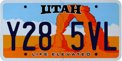 UT license plate Y285VL