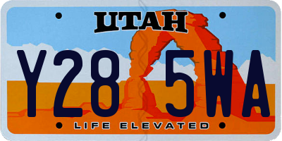 UT license plate Y285WA