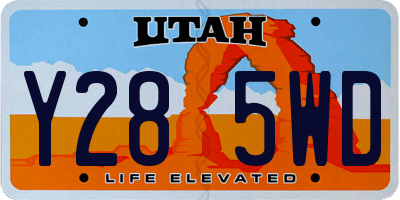 UT license plate Y285WD
