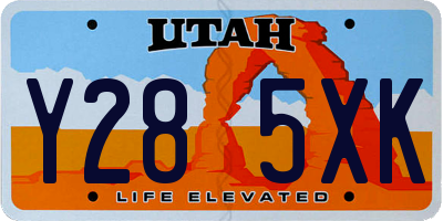 UT license plate Y285XK