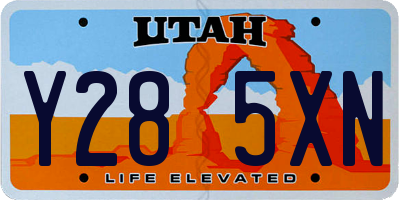 UT license plate Y285XN