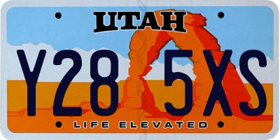 UT license plate Y285XS