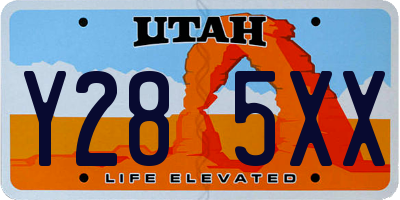 UT license plate Y285XX