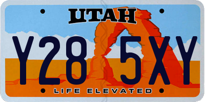 UT license plate Y285XY