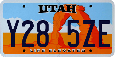 UT license plate Y285ZE