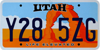 UT license plate Y285ZG