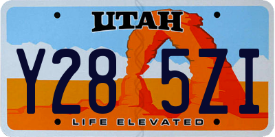 UT license plate Y285ZI