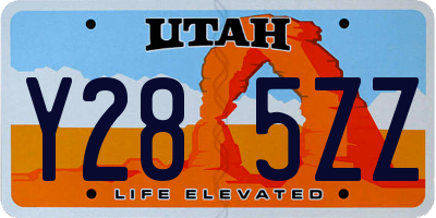 UT license plate Y285ZZ