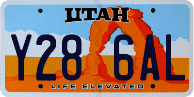 UT license plate Y286AL