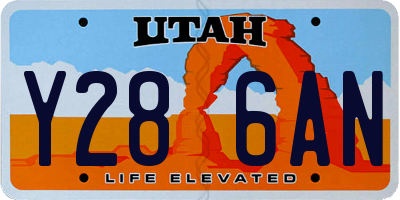 UT license plate Y286AN