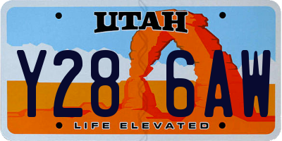 UT license plate Y286AW