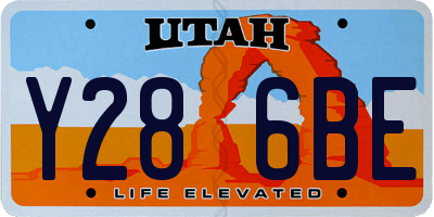 UT license plate Y286BE
