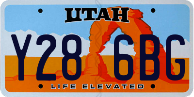 UT license plate Y286BG