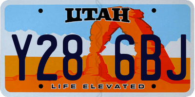 UT license plate Y286BJ