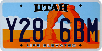 UT license plate Y286BM