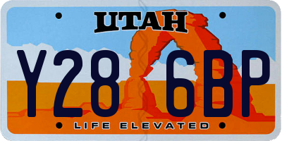 UT license plate Y286BP