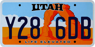 UT license plate Y286DB
