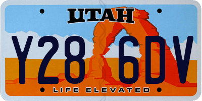 UT license plate Y286DV