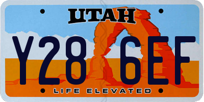 UT license plate Y286EF
