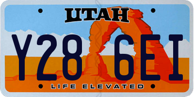 UT license plate Y286EI