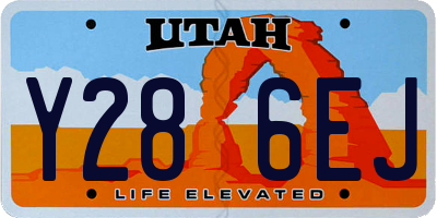 UT license plate Y286EJ