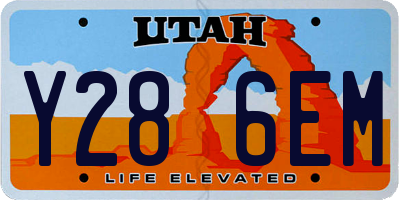 UT license plate Y286EM