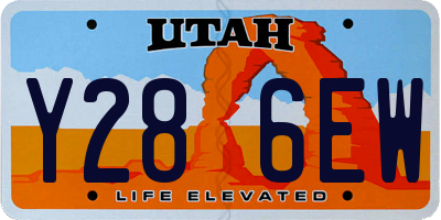 UT license plate Y286EW