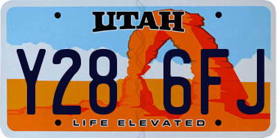 UT license plate Y286FJ