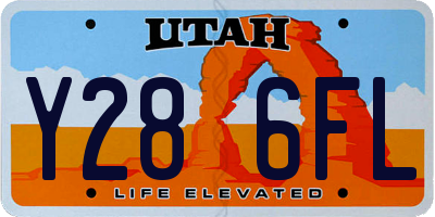 UT license plate Y286FL