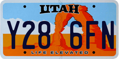 UT license plate Y286FN