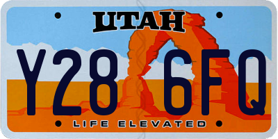 UT license plate Y286FQ