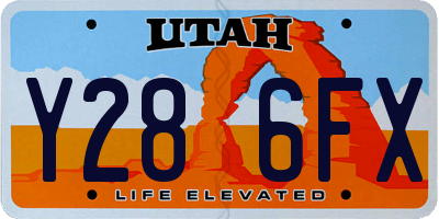 UT license plate Y286FX