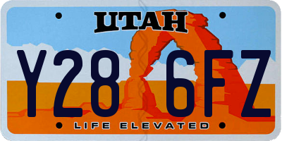 UT license plate Y286FZ
