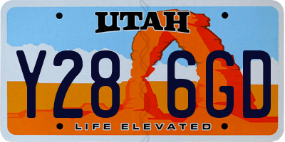 UT license plate Y286GD