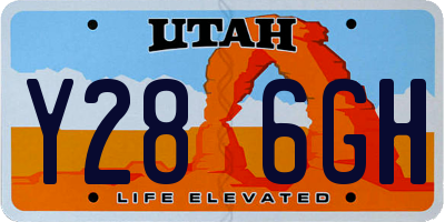 UT license plate Y286GH