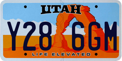 UT license plate Y286GM