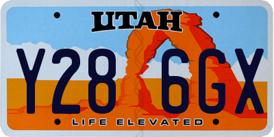 UT license plate Y286GX