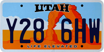 UT license plate Y286HW