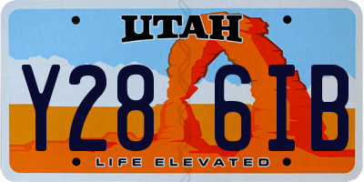 UT license plate Y286IB