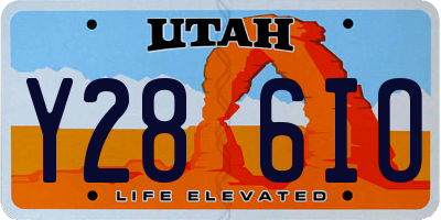 UT license plate Y286IO