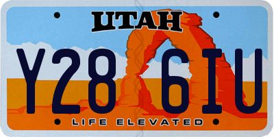 UT license plate Y286IU