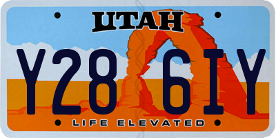 UT license plate Y286IY