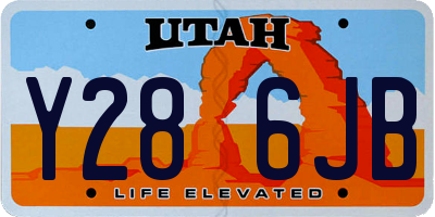 UT license plate Y286JB